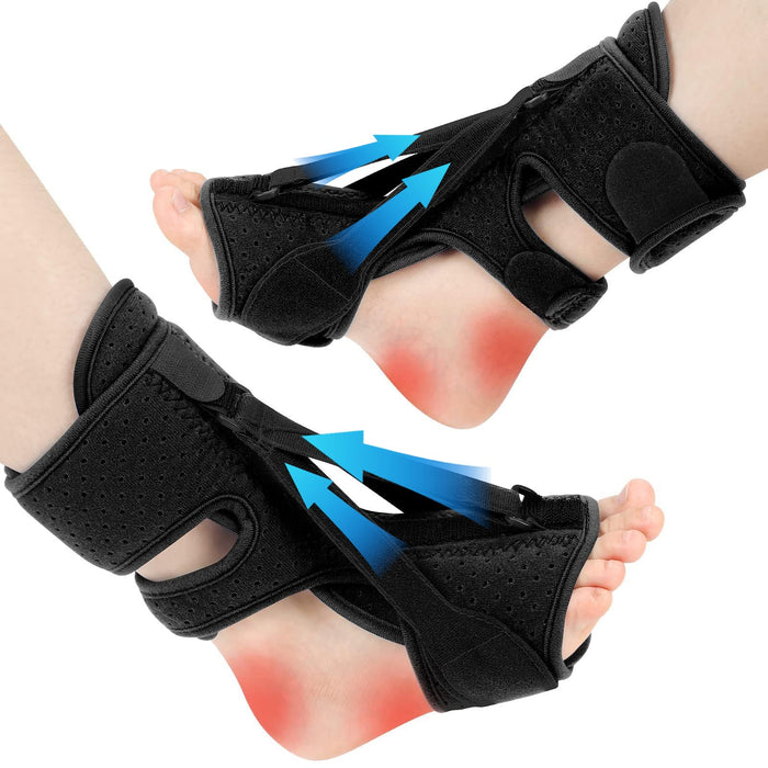 QZVOO Plantar Fasciitis Night Splint,Upgrade 3 Adjustable Plantar Fasciitis Relief Brace,Adjustable Aluminum Bar Inside,for Pain Relief Fasciitis,Achilles Tendonitis,Foot Drop with Women Men