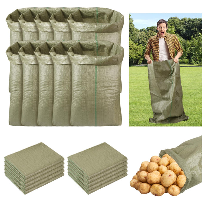 Retros Market Potato Sack Race Bags Large Size Game Race Bag Set Suitable for Carnival Easter Christmas Outside Lawn Sports Games, Birthday Parties, Outdoor Family Gatherings, Barbecues 20Pcs