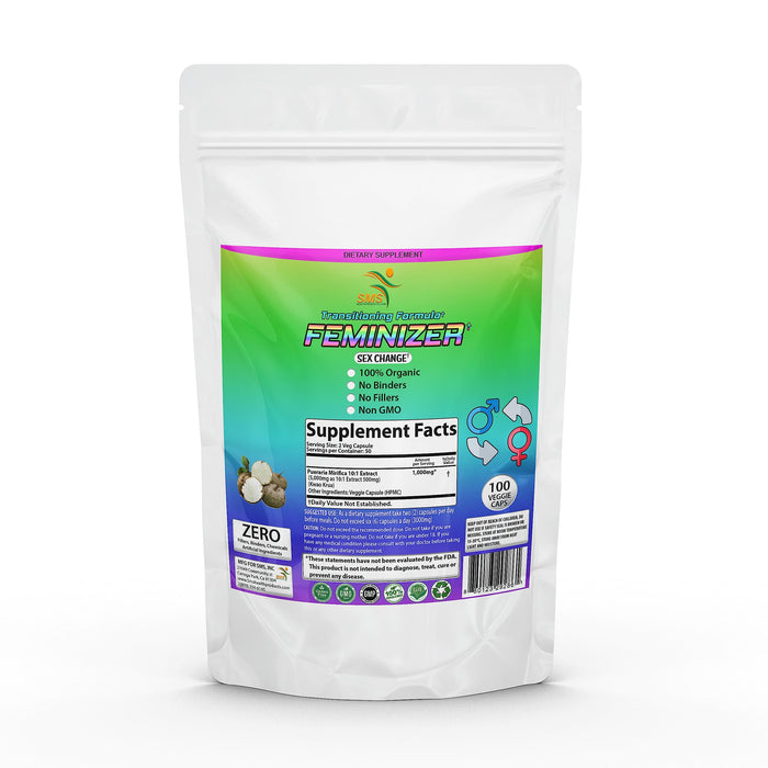 Feminizer Herbal Supplement – Pueraria Mirifica 1000mg, 100 Veggie Capsules – Natural Plant ExtractGET 20% OFF STOREWIDE!