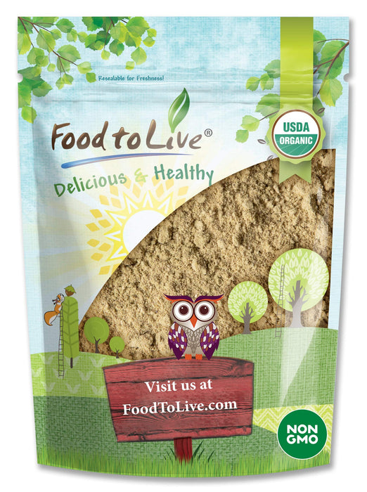 Food to Live Organic Toasted Pumpkin Seeds Protein Powder, 3 Pounds - 60% Protein, Non-GMO, Pure, Plant Based, Vegan, Kosher, Bulk, Great for Baking, Drinks and Smoothies