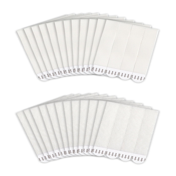 MOVELYST 64-Pairs(128 Strips) Medium Picture Hanging Strips, Hook and Loop Tape, Picture Hanger Damage Free, Waterproof Adhesive Strips for Frame Hanging and Christmas Decorations, Heavy Duty