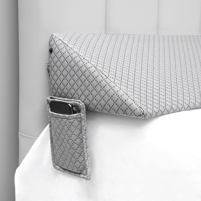 Rormcheny King Bed Wedge Pillow Headboard Gap,Wedge Pillow Headboard/Bed Gap Filler,Fill The Gap (0-8") (Gray, 76"x10"x6")
