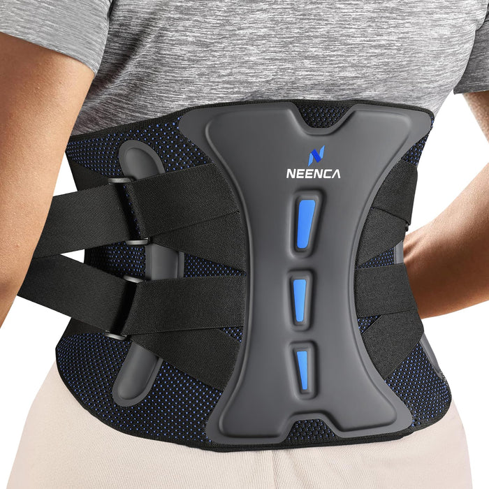 NEENCA Lower Back Brace for Lower Back Pain Relief, Medical Grade Lumbar Support Belt for Women Men, Herniated Disc,Lumbar Strain,Sciatica, Scoliosis (Black, Large)