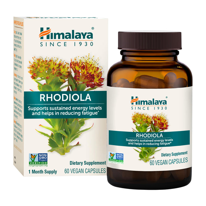 Himalaya Rhodiola Rosea for Energy and Stress and Exercise Endurance, 250 mg, 60 Vegan Capsules, 1 Month Supply