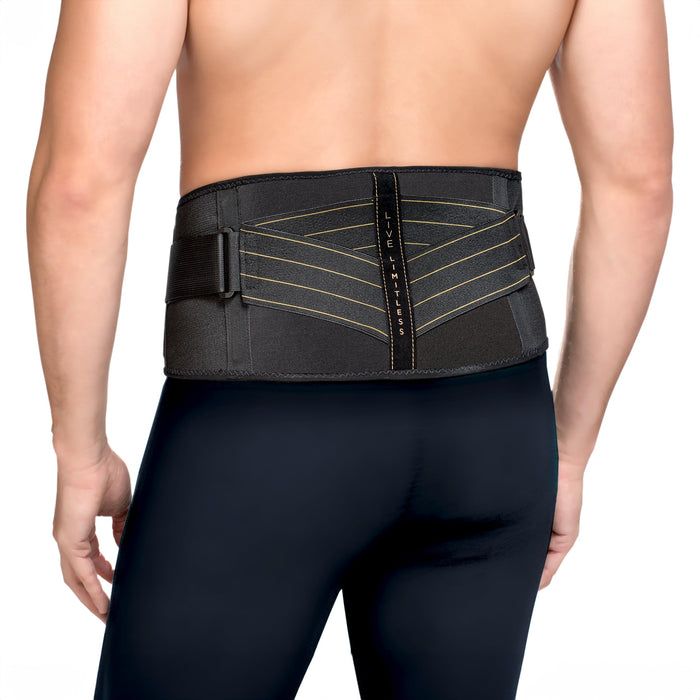 Copper Fit Comfort Compression Lower Back Lumbar Support Brace with Dual Adjustable Support Straps – All Day Comfort – For Men and Women Small-Medium