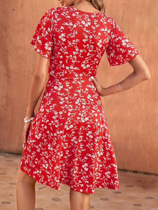 FENSACE Sundresses Sexy Resort Wear for Women 2025 Hawaiian Summer Dress(Floral-44,Small)
