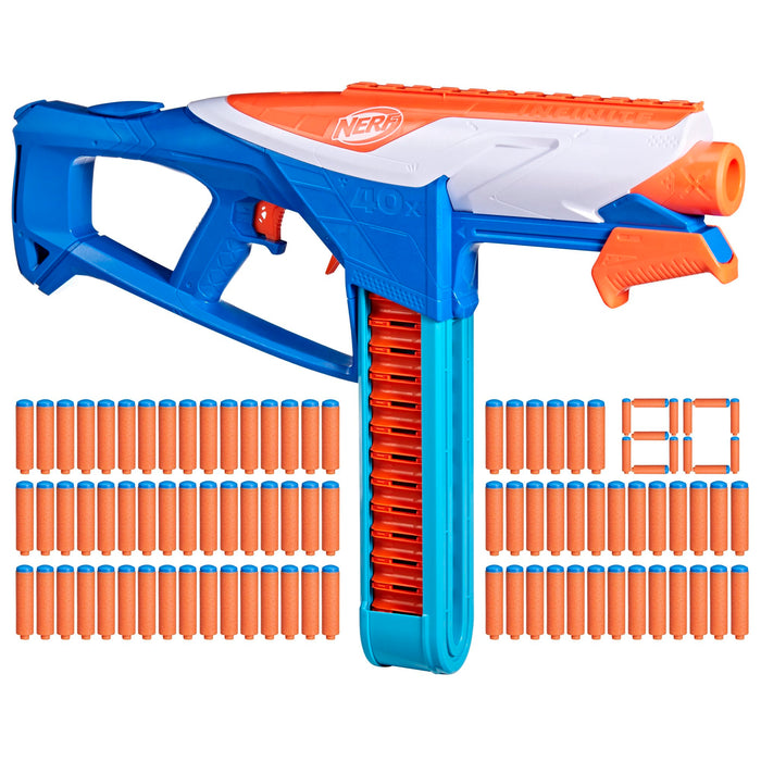 Retros Market N Series Infinite Dart Blaster, 80 N1 Darts Compatible Only N Series Blasters, 40 Dart Fast Load Battle Belt, Ages 8+
