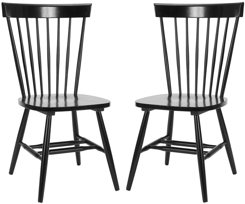 SAFAVIEH Parker Spindle Windsor Set of 2 Dining Chair, 17, Black