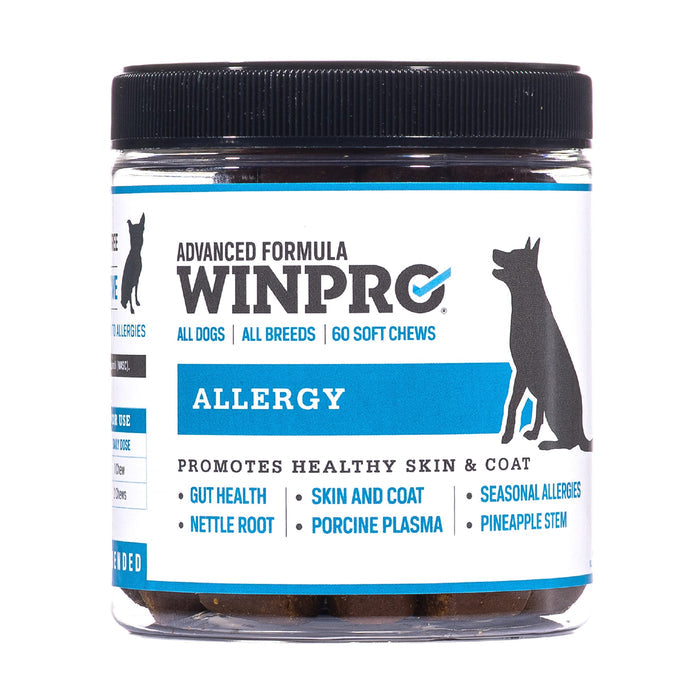 WINPRO Pet Allergy Grain-Free Plasma-Powered Soft Chews, 60 Chews, Natural Blood Protein Supplements for Dogs Providing Relief from Itchy, Irritated Skin, Made in The USAGET 20% OFF STOREWIDE!