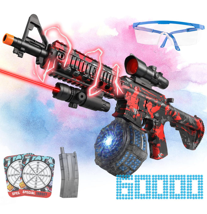 Retros Market Large Electric Gel Splat Blaster, Automatic and Manual with 60,000 Gels