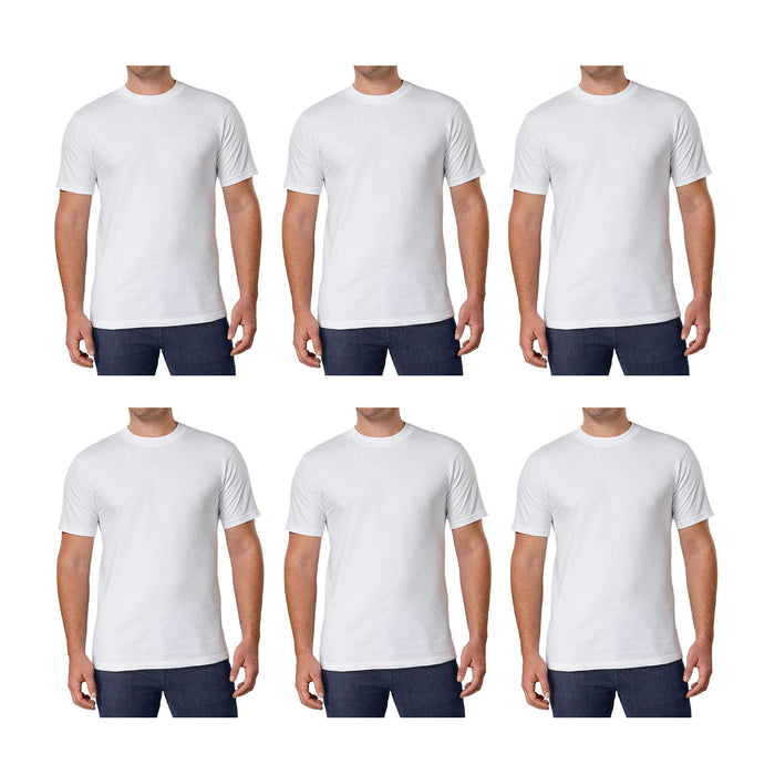 Kirkland Men's Crew Neck White T-shirts (Pack of 6) (XX-Large)