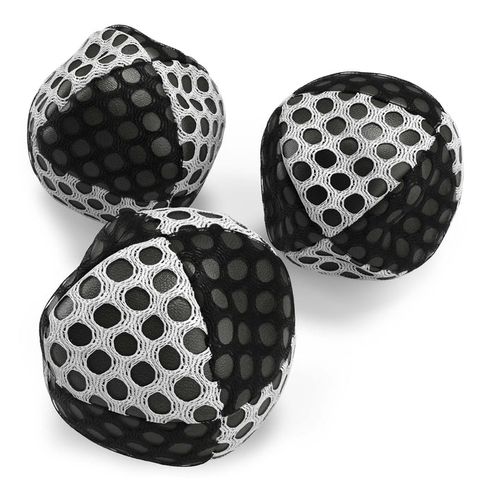 Retros Market Hacky Sacks for Adults and Kids, Footbag Hacky Sack Balls, Kick Sack Bags Professional, Durable 5 Colors Available Hackey Sack Bags (Black White)