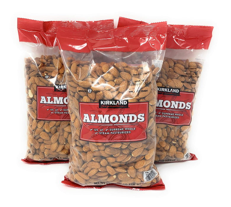 Kirkland Signature Supreme Whole Almonds, 3 Pack (3 Pounds)