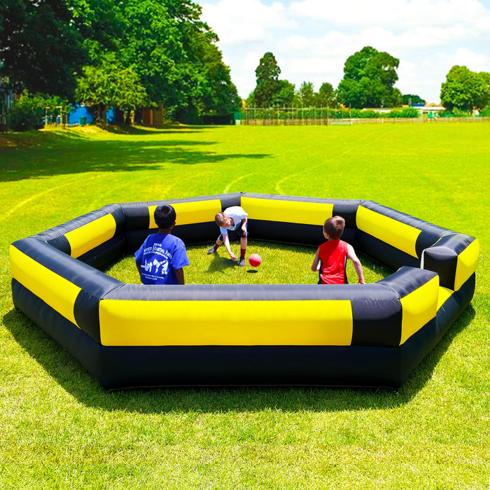 Retros Market Gaga Ball Pit Inflatable 15FT with Built-in Blower, Portable Gaga Pit for Indoor Outdoor School Family Activities Easy to Setup