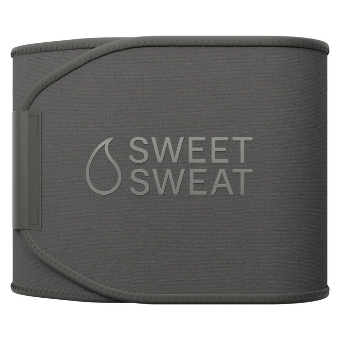 Sports Research Sweet Sweat Waist Trimmer (Core Series) - Premium Sweat Enhancing Fitness Band for Women & Men - Adjustable Fit · Latex-Free Neoprene - Matte Gray, Medium