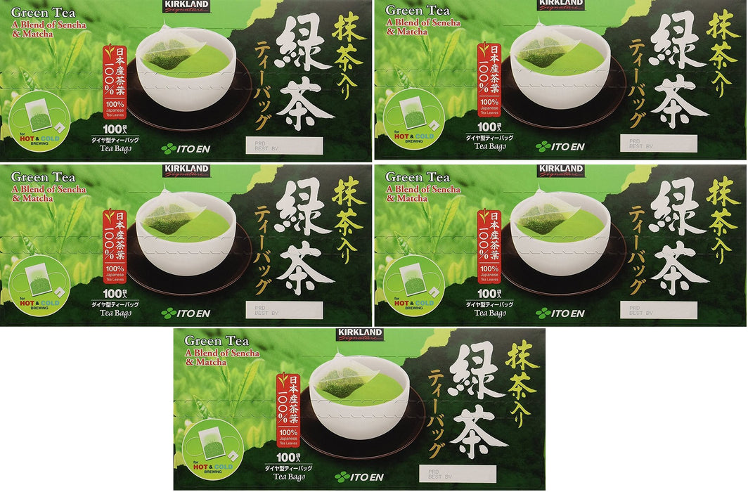 Kirkland Ito En Matcha Blend Japanese Green Tea wyEMOy, 5Pack (100 Count)
