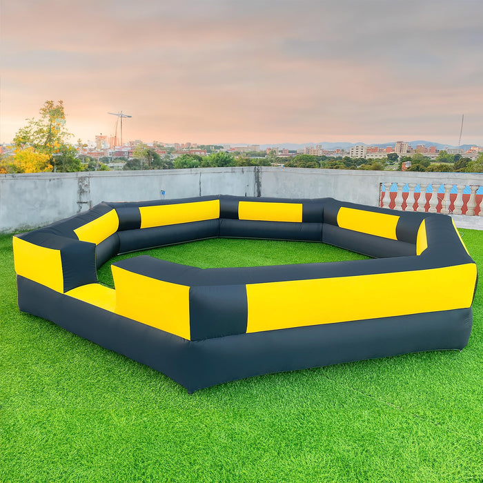 Retros Market  Gaga Ball Pit Inflatable with Powerful Blower, Portable Gagaball Court for Indoor Outdoor School Family Activities Inflatable Sport Games 15FT