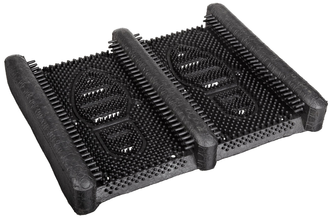 Wearwell 229 Mud Chucker Industrial Boot Scraper with Pliable Scraping Rubber Fingers, for Outdoor Entrances, 12.4" Width x 15.25" Length x 2-3/16" Thickness, Natural Rubber, Black