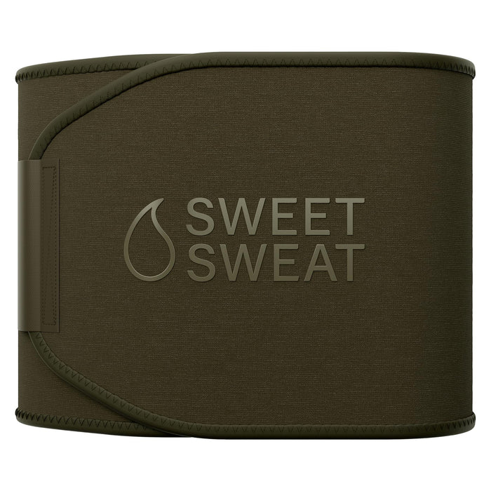 Sports Research Sweet Sweat Waist Trimmer (Core Series) - Premium Sweat Enhancing Fitness Band for Women & Men - Adjustable Fit · Latex-Free Neoprene - Matte Green, Medium