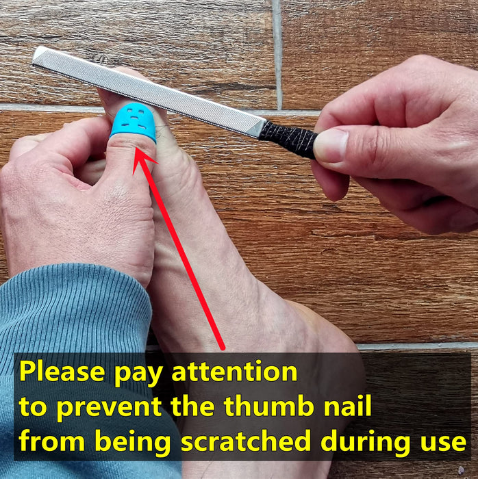 IDOU Toe Nail Files for Thick Nails,Stainless Steel 4 Sides 7 inch Length,Nail Files for Men Seniors & Dogs