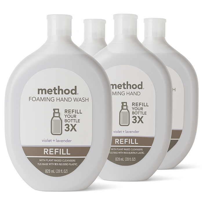 Method_Violet_Lavender_Foaming_Hand_Soap_Refill_28oz_Biodegradable_Recyclable_4-Pack