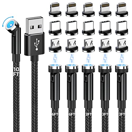ankndo-540-rotating-magnetic-charging-cable-3-in-1-6-pack