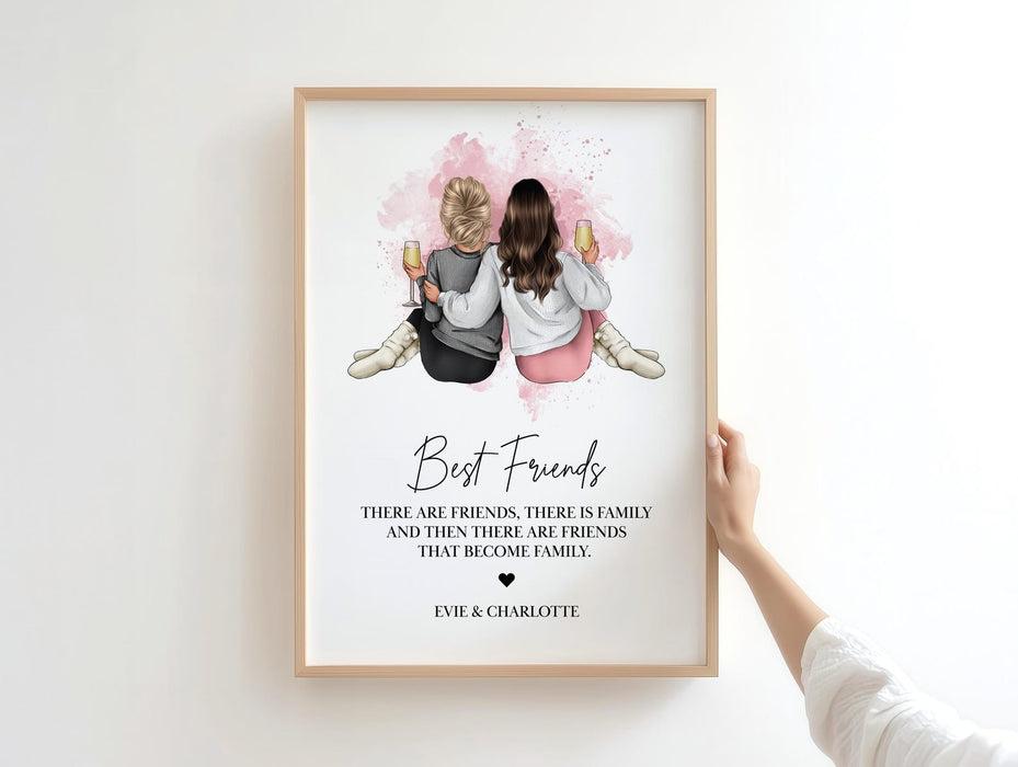 Personalised gift for your best friend - choose your quote, Print for best friends, Xmas Gift for friends, best friend print, Christmas gift